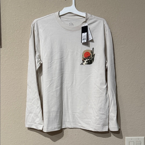 Original Use Cream Long Sleeve Tee with Graphic - Picture 1 of 5